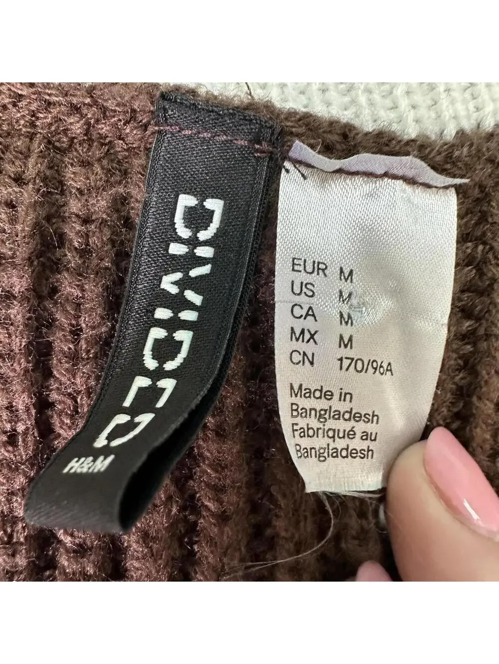 Brown V-Neck Sweater Vest - H&M Divided - Size Medium